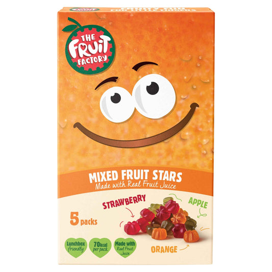 Fruit Factory Multi Fruit Stars 5 Pack 100g by THE FRUIT FACTORY