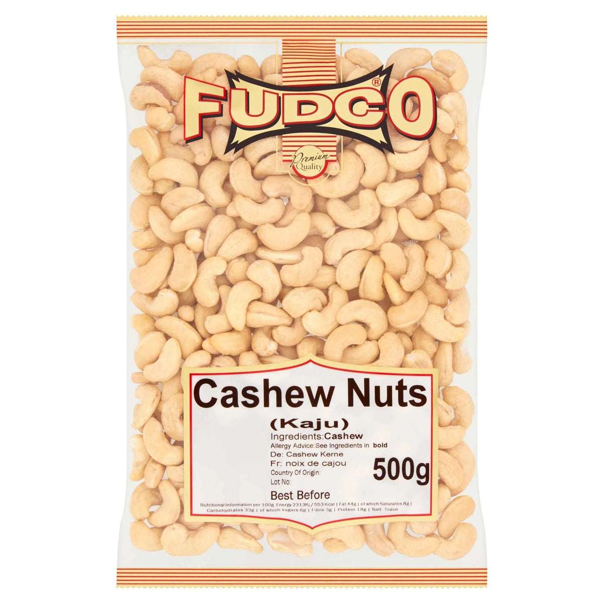 Cashew Nuts 500g by FUDCO
