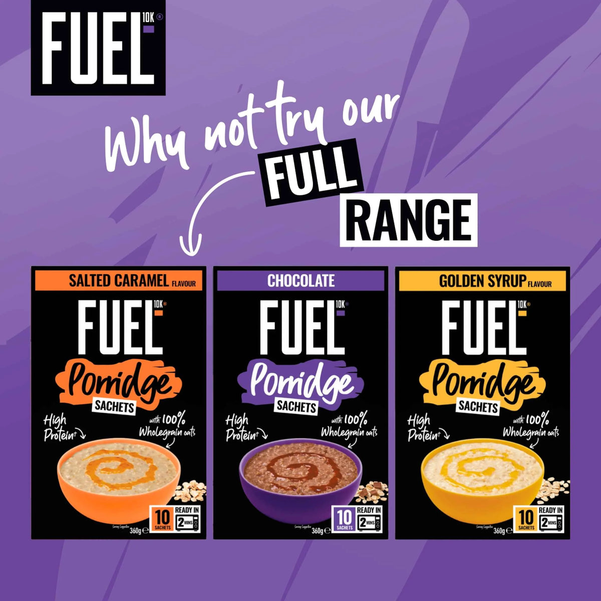 10k Chocolate Protein Porridge Oat Cereal by FUEL