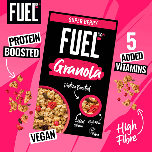 10k Super Berry Protein Granola Breakfast Cereal 400g by FUEL