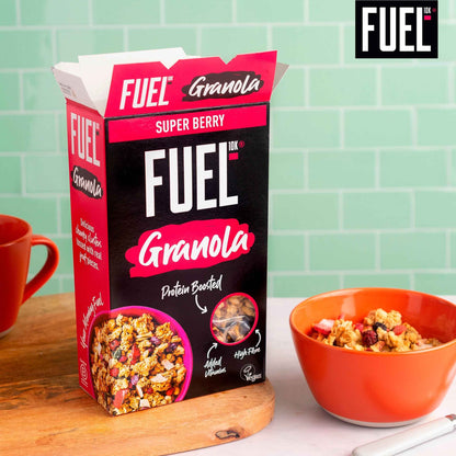 10k Super Berry Protein Granola Breakfast Cereal 400g by FUEL