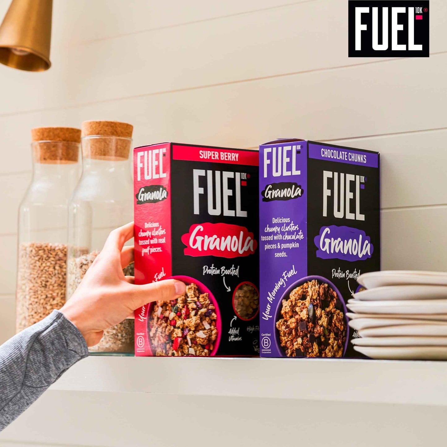 10k Super Berry Protein Granola Breakfast Cereal 400g by FUEL
