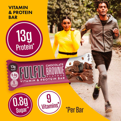 Chocolate Brownie Flavour Vitamin & Protein Bar 40g by FULFIL