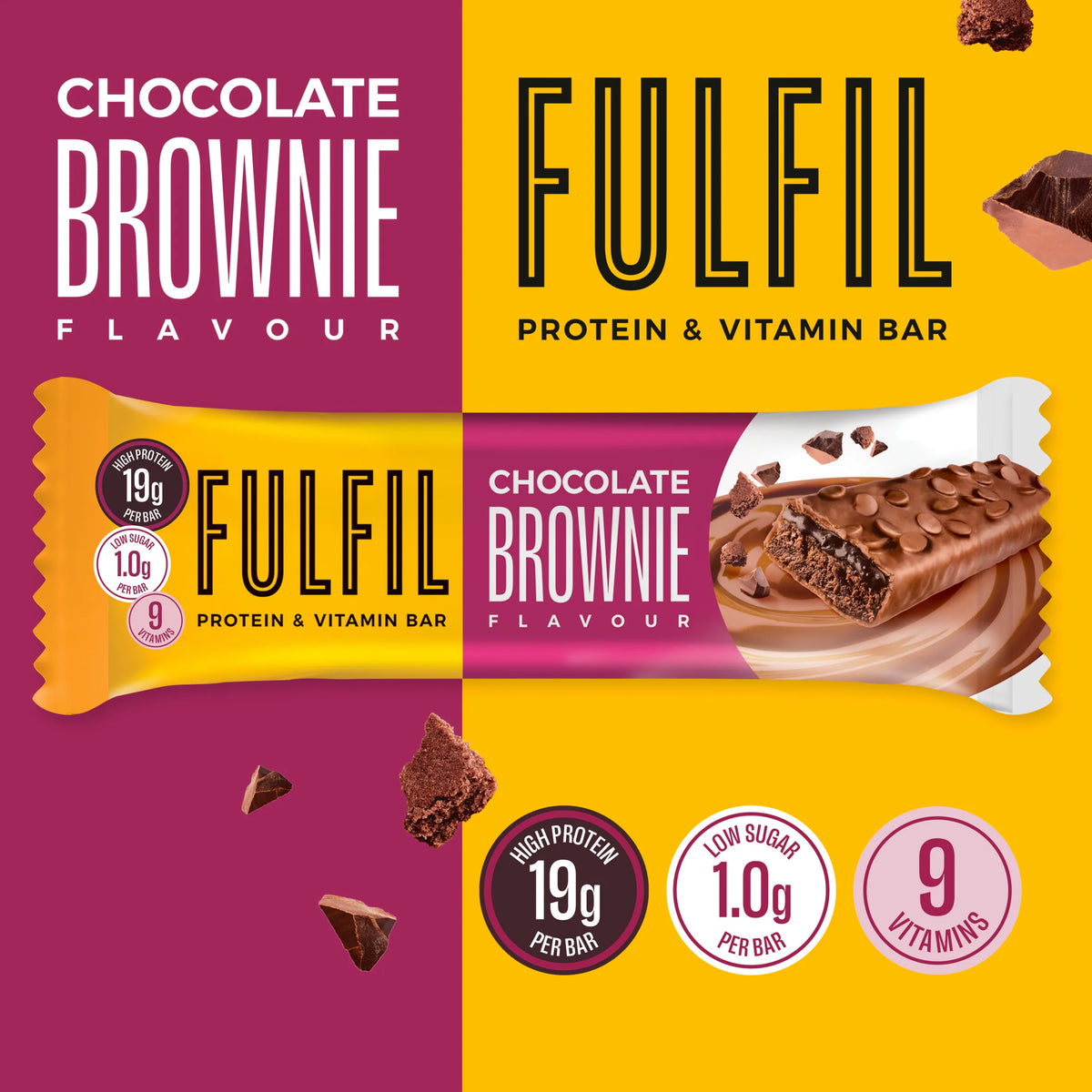 Chocolate Brownie Protein & Vitamin by FULFIL at The British Vault