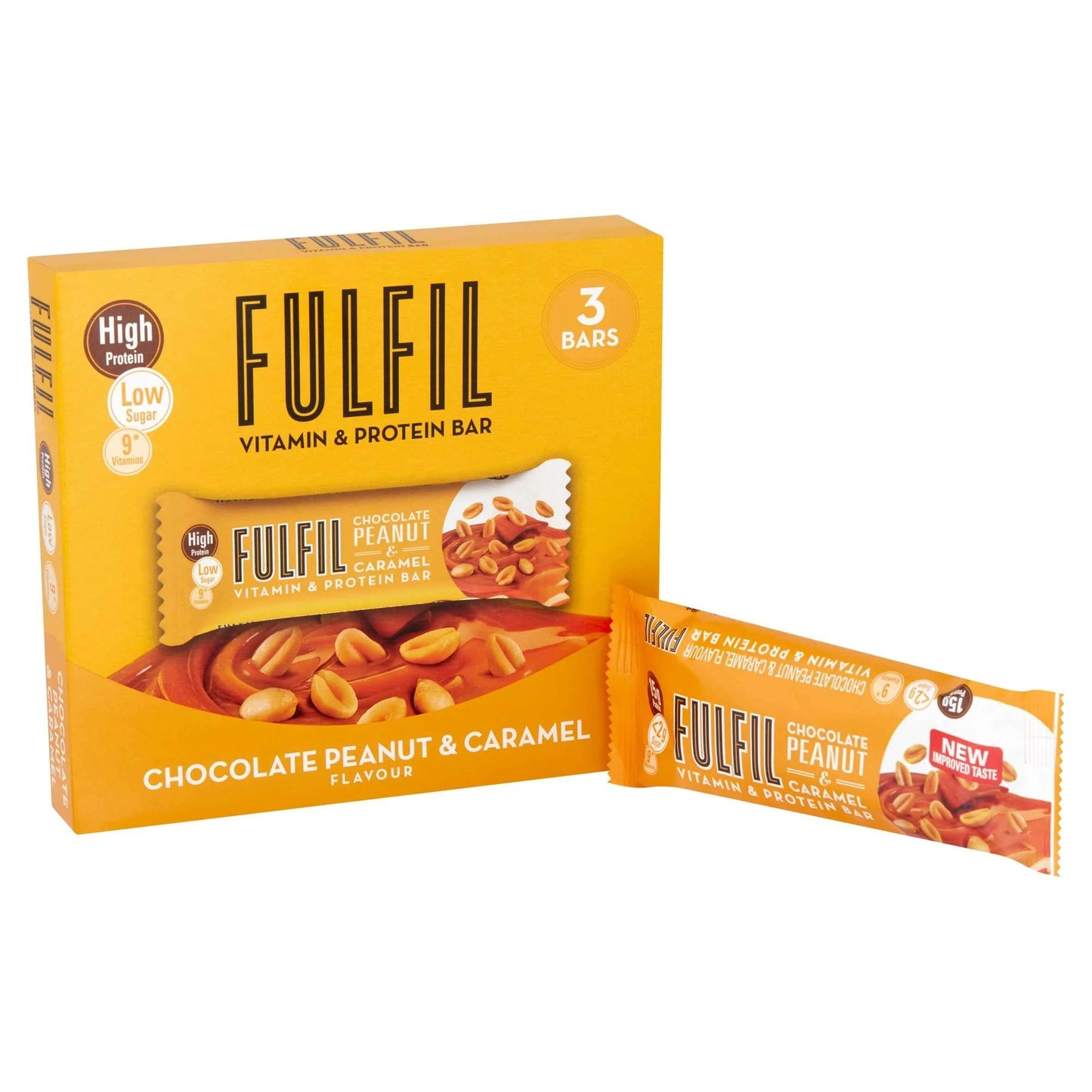 Chocolate Peanut And Caramel Bar 3 X 40g by FULFIL