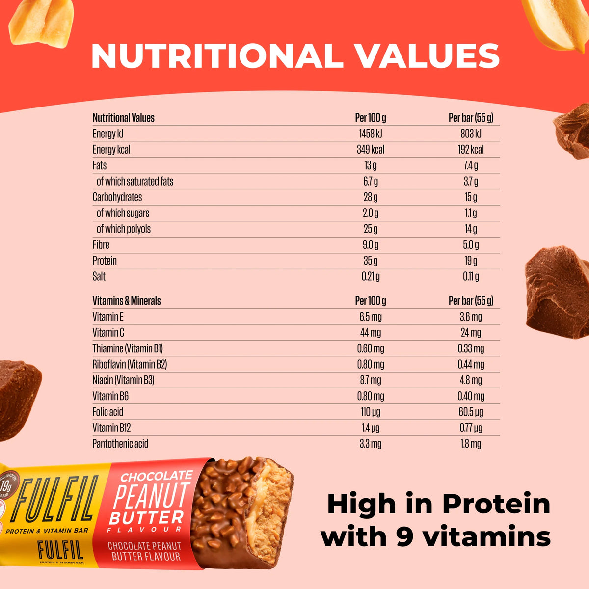Chocolate Peanut Butter Protein & by FULFIL at The British Vault