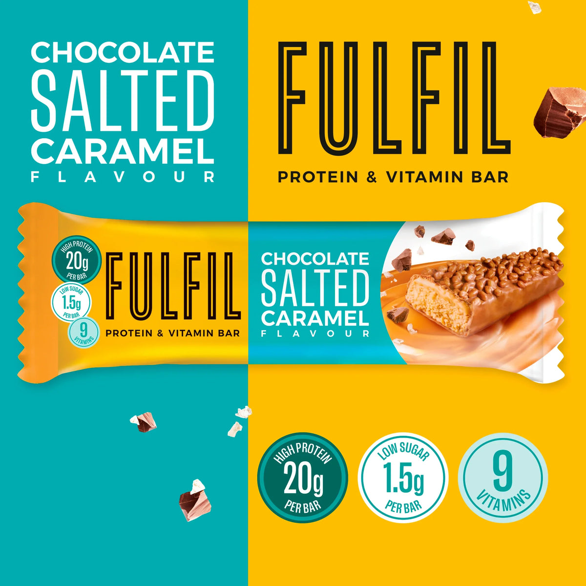 Chocolate Salted Caramel Protein & by FULFIL at The British Vault