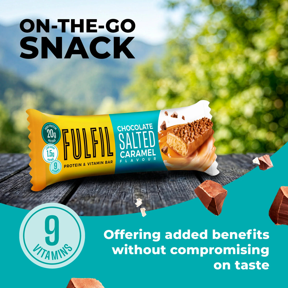 Chocolate Salted Caramel Protein & by FULFIL at The British Vault