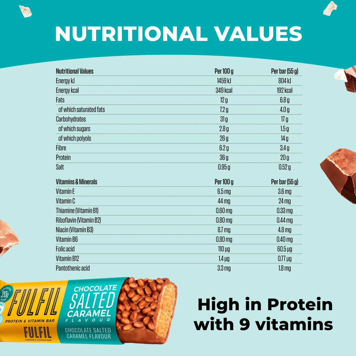 Chocolate Salted Caramel Protein & by FULFIL at The British Vault