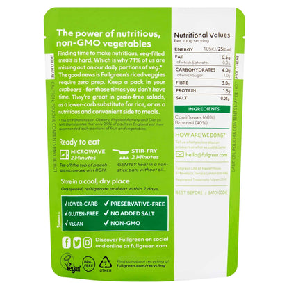 Riced Cauliflower & Broccoli 200g by FULLGREEN