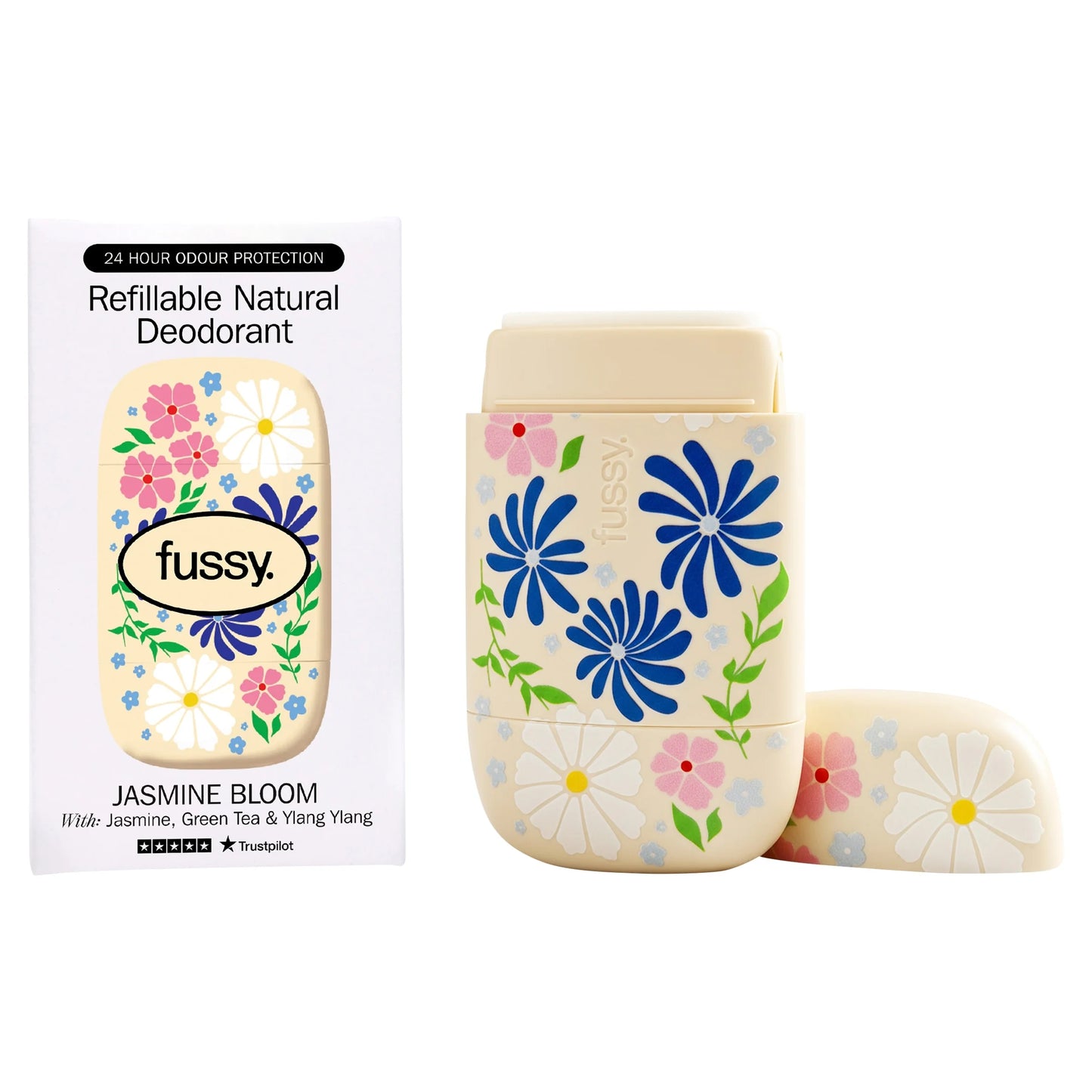 Refillable Natural Deodorant Jasmine by FUSSY