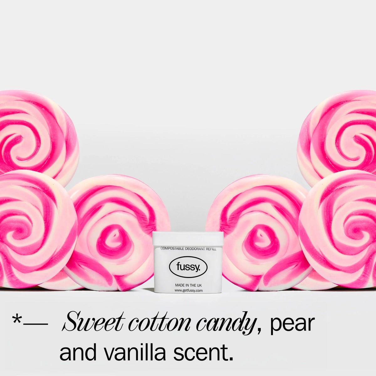 Refillable Natural Deodorant Sugar by FUSSY
