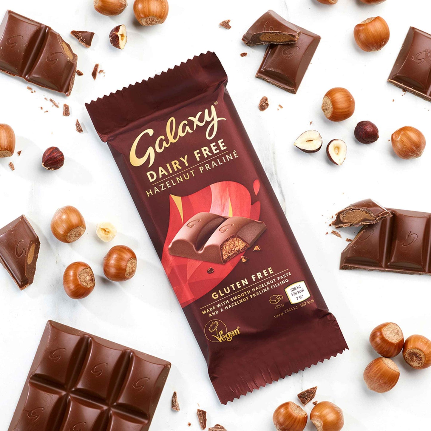 Dairy Free Hazelnut Praline 100g by GALAXY