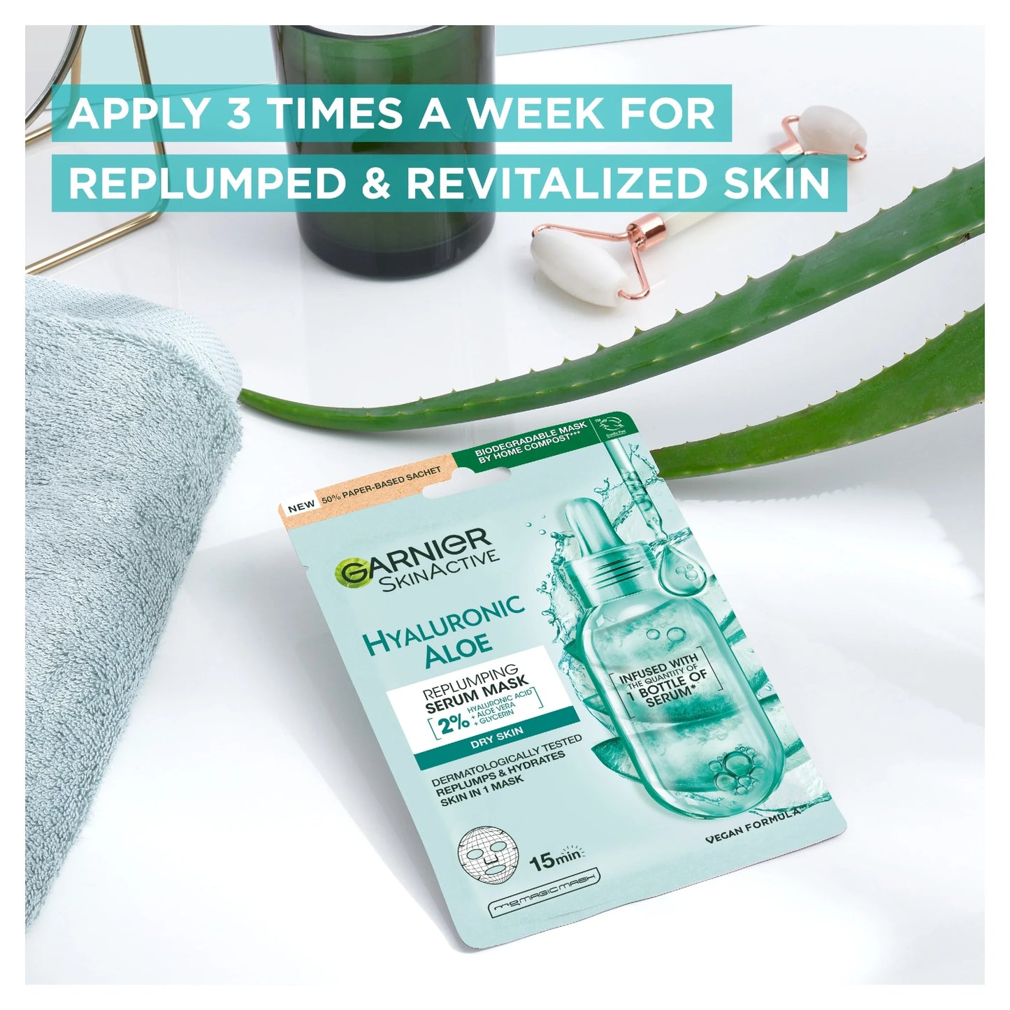 Hyaluronic Aloe Replumping Serum Mask by GARNIER