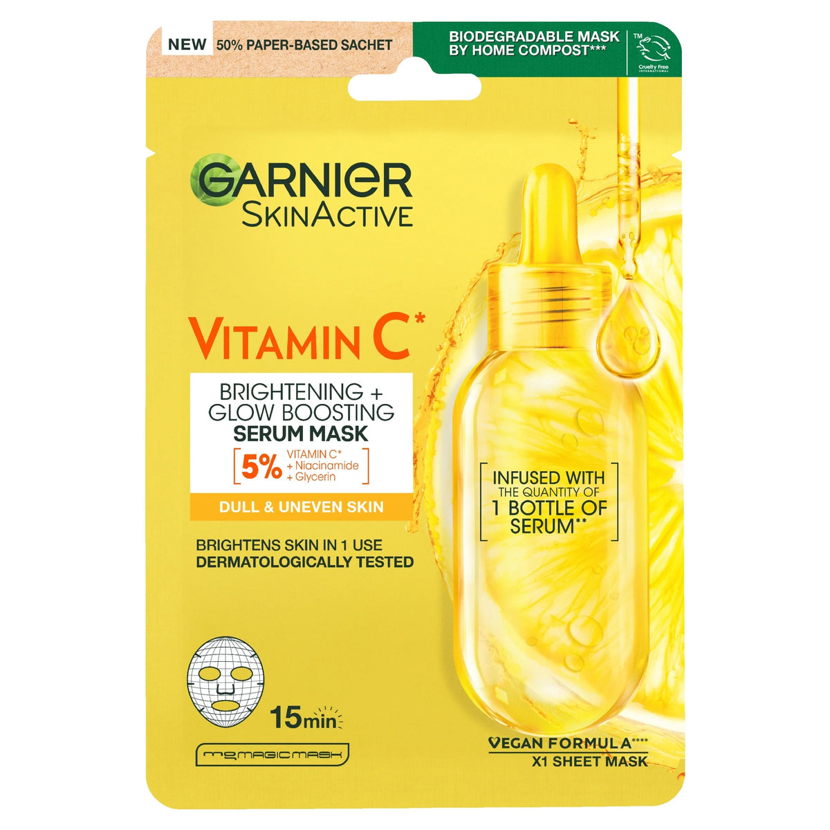 Skinactive Vitamin C Sheet Mask 28g by GARNIER
