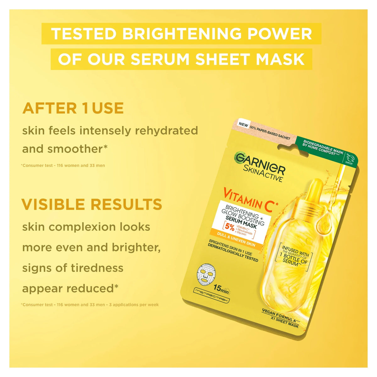 Skinactive Vitamin C Sheet Mask 28g by GARNIER