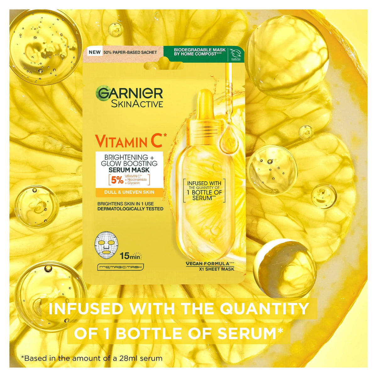 Skinactive Vitamin C Sheet Mask 28g by GARNIER