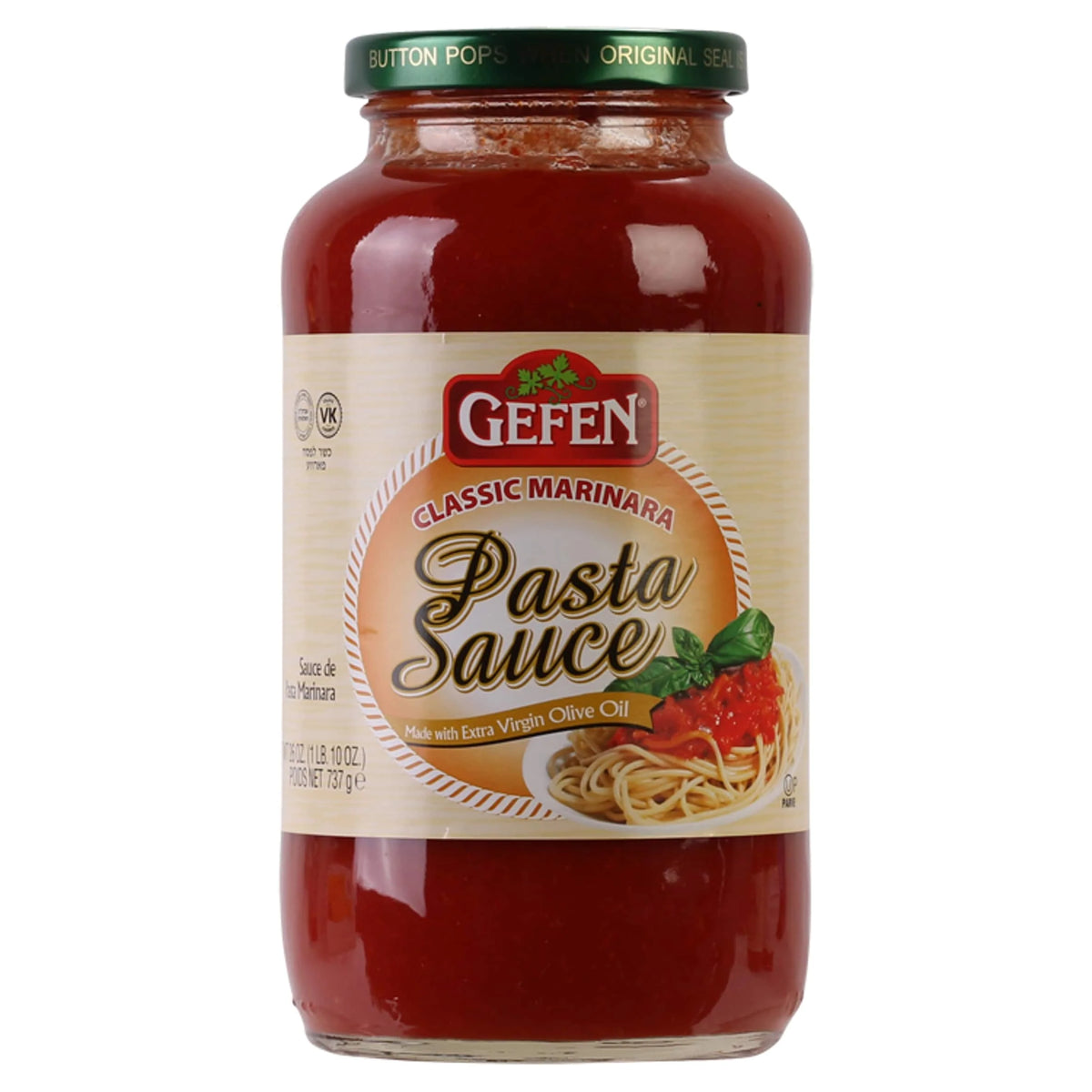 Classic Marinara Pasta Sauce 737g by GEFEN