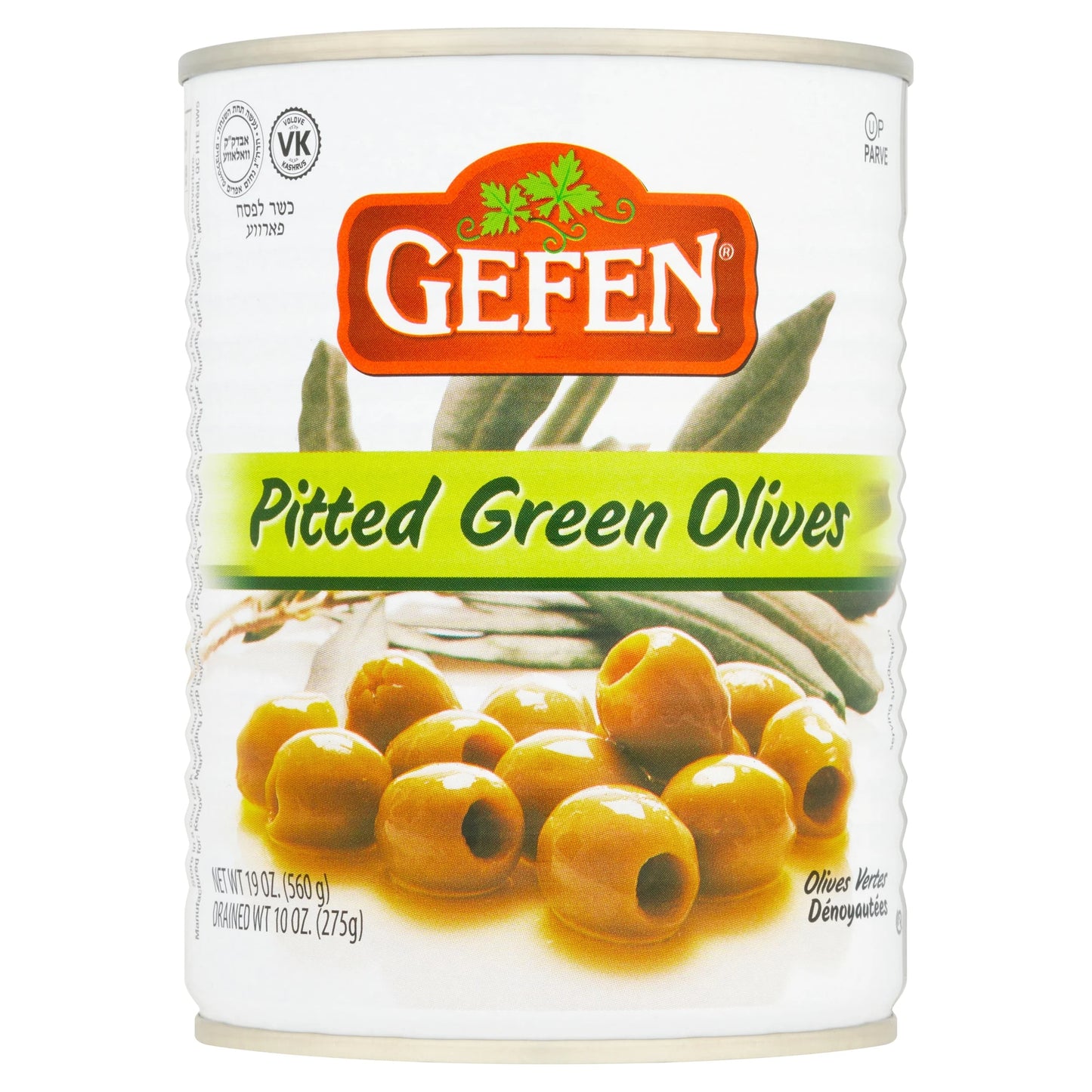 Pitted Green Olives 560g by GEFEN