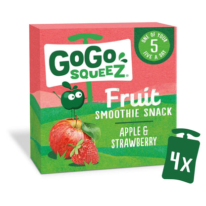 Fruit Snack Apple Strawberry 4x90g by GoGo squeeZ