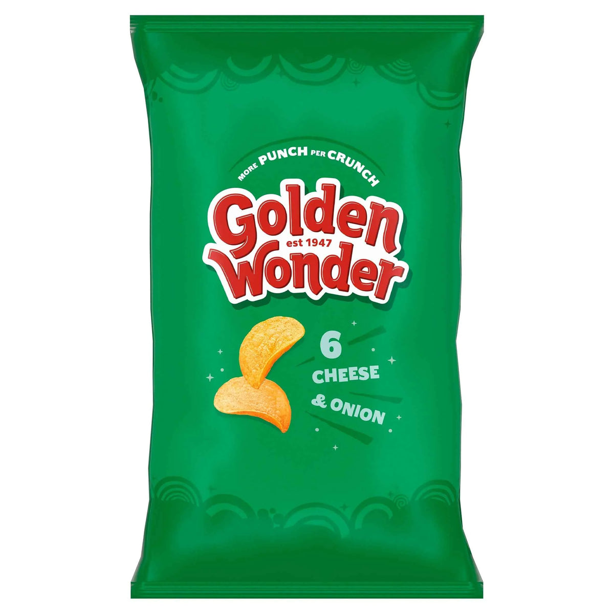 Cheese & Onion Crisps 6x25g by Golden Wonder