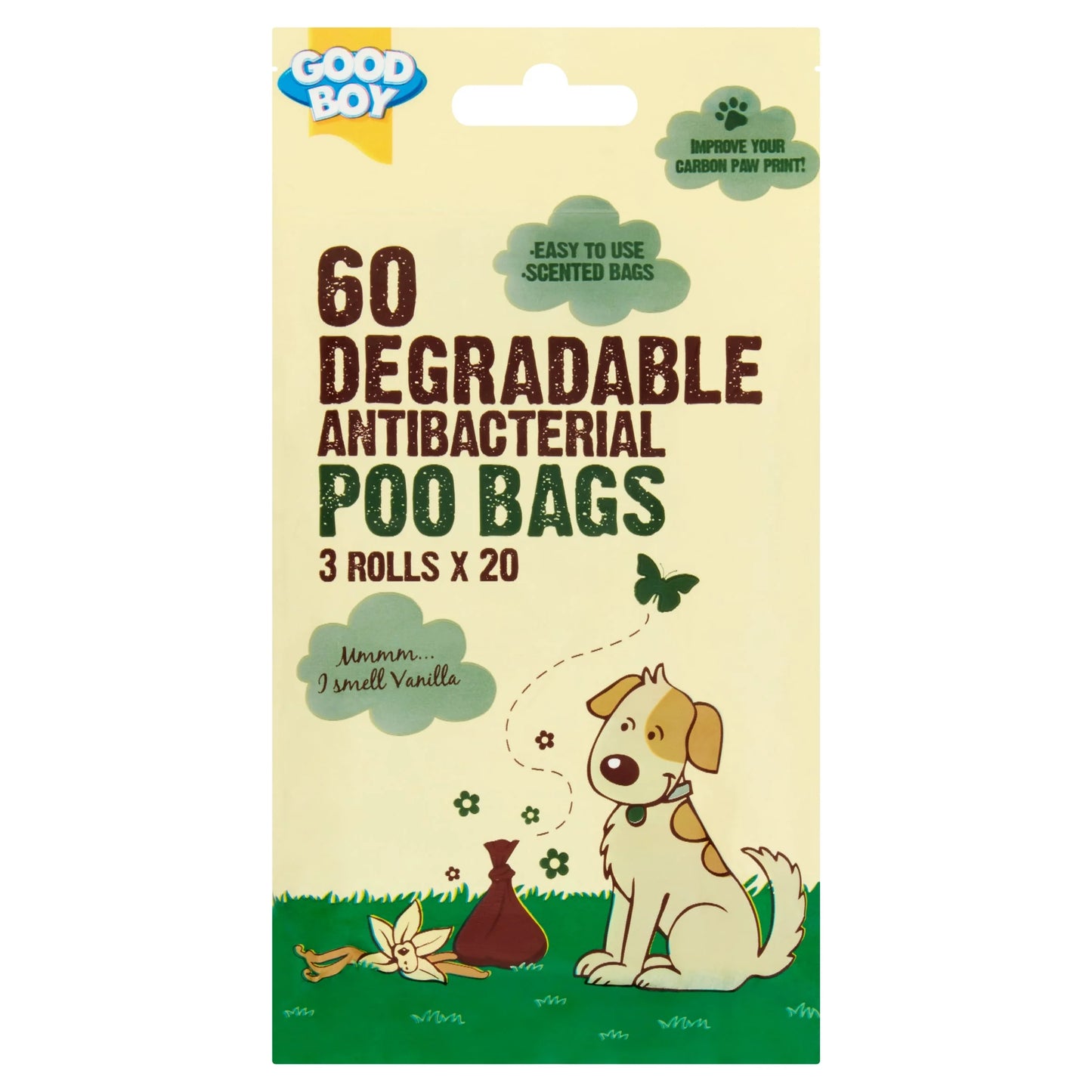 3x20 Degradable Poo Bags 60 Pack by GOOD BOY