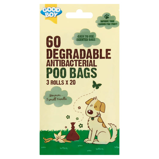 3x20 Degradable Poo Bags 60 Pack by GOOD BOY