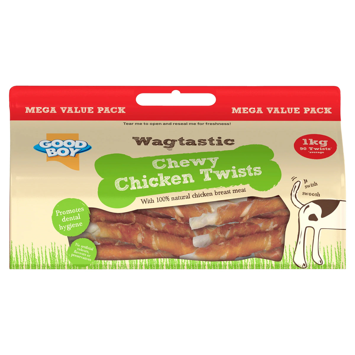 Wagtastic Chicken Twists Dog Treats by GOOD BOY at The British Vault