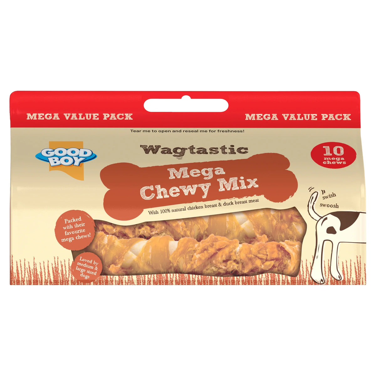Wagtastic Mega Chewy Mix Dog Treats by GOOD BOY at The British Vault