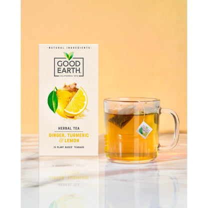 Herbal Tea Lemon, Ginger & Turmeric 15 Tea Bags 42g by GOOD EARTH
