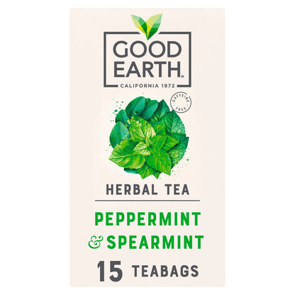 Herbal Tea Peppermint, Spearmint 15 Tea Bags 27g by GOOD EARTH