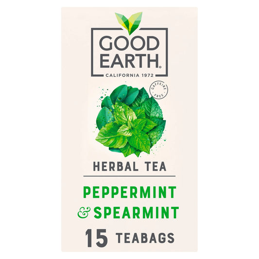 Herbal Tea Peppermint, Spearmint 15 Tea Bags 27g by GOOD EARTH