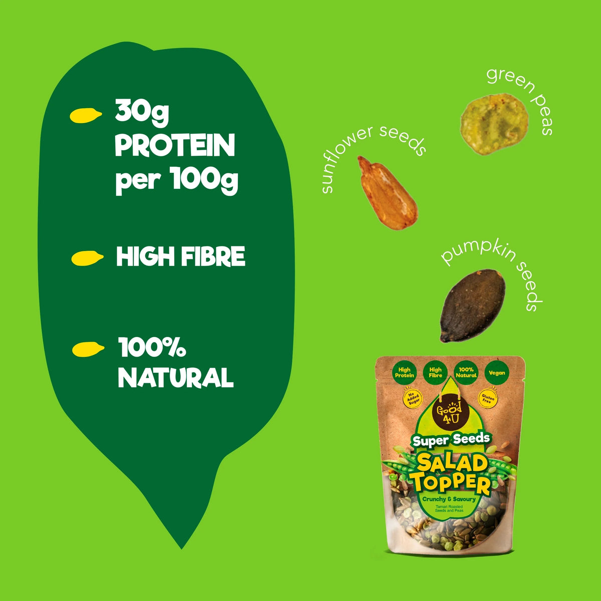 Super Seeds Salad Topper 150g by Good4U