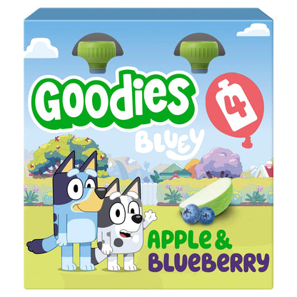 Bluey Apple & Blueberry Pouch 4x100g by Goodies