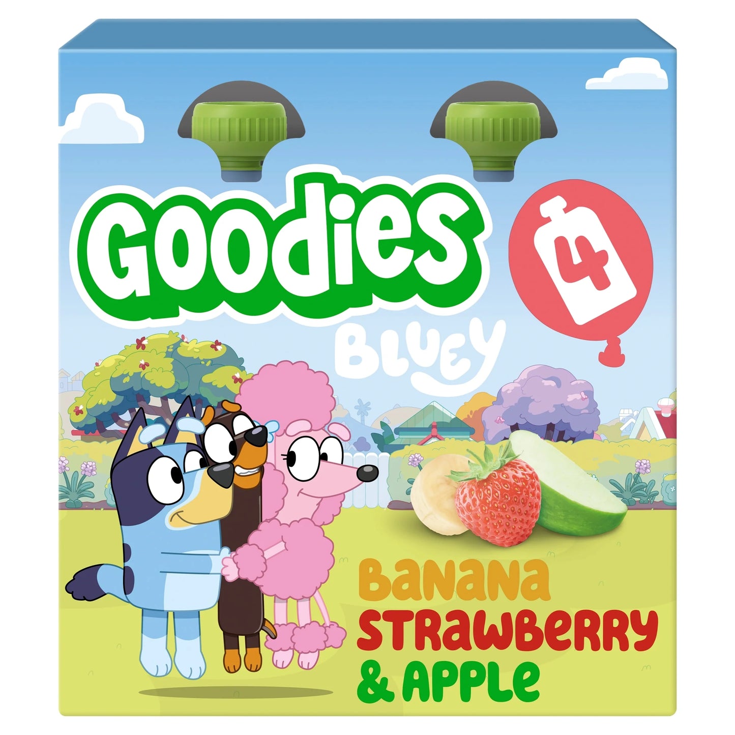Bluey Banana Strawberry & Apple Pouch by Goodies