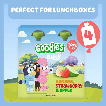 Bluey Banana Strawberry & Apple Pouch by Goodies