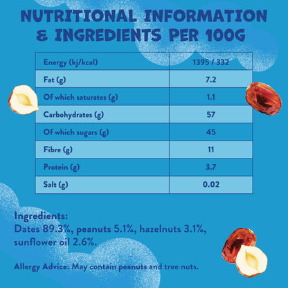 Date & Nuts Fruit Bars 5x20g by Goodies