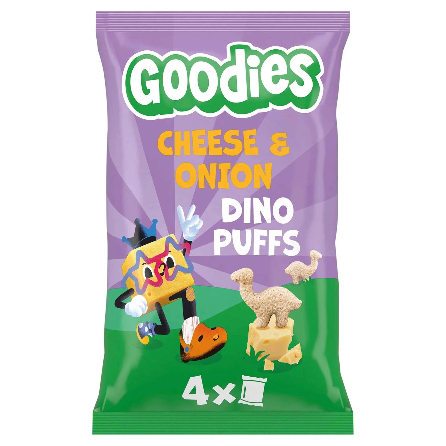 Kids Snack Dino Puffs Cheese & Onion by Goodies
