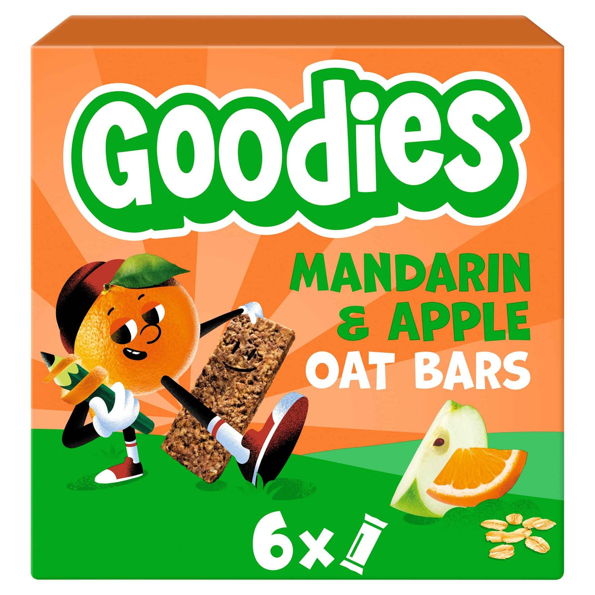 Mandarin & Apple Oat Bars 6x23g by Goodies