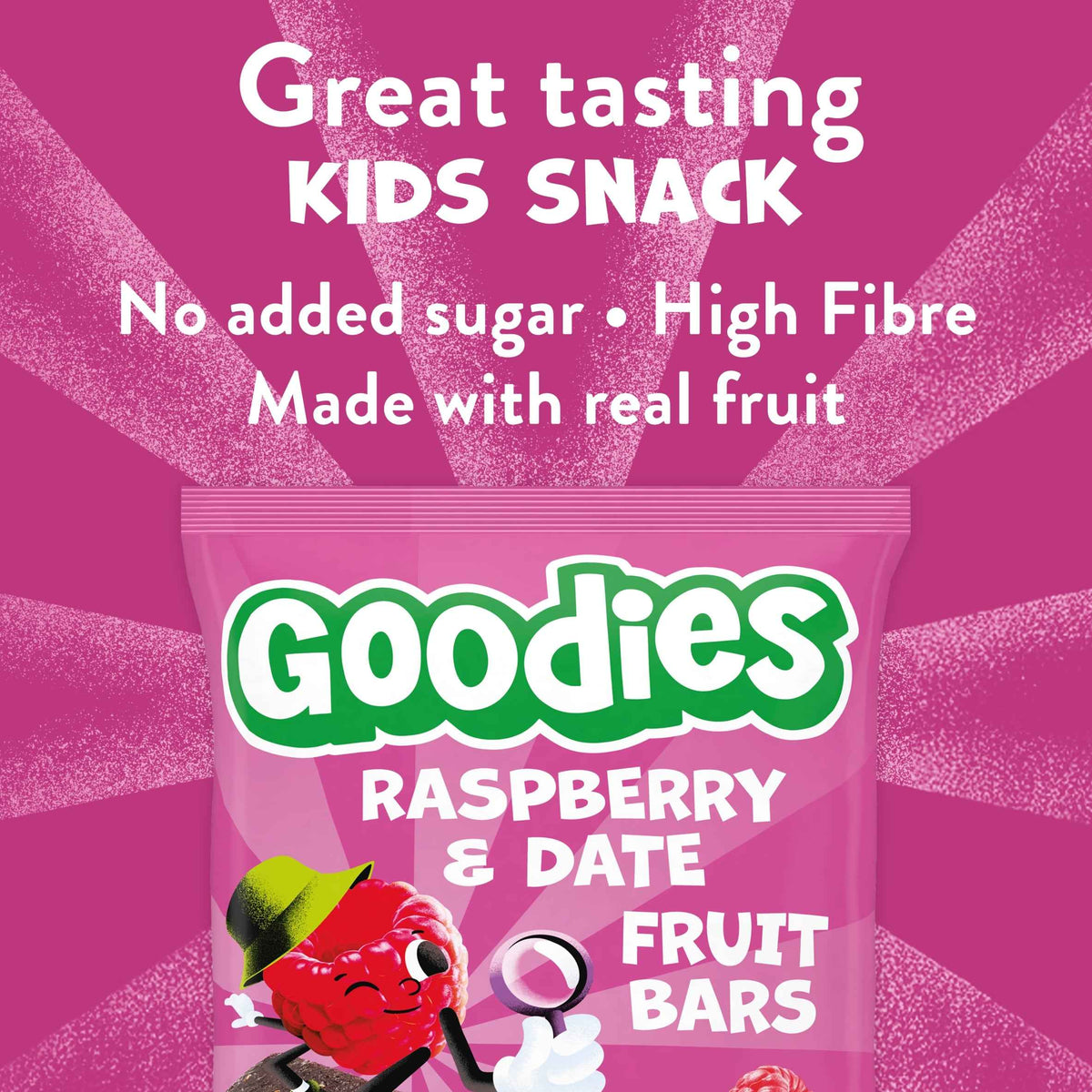 Raspberry & Date Fruit Bars 5x20g by Goodies