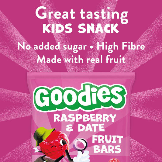 Raspberry & Date Fruit Bars 5x20g by Goodies