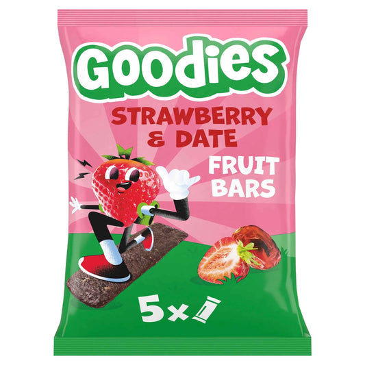 Strawberry & Date Fruit Bars 5x20g by Goodies