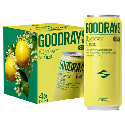 Cbd Elderflower & Yuzu Drink 4 X by GOODRAYS