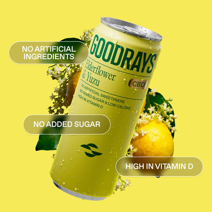Cbd Elderflower & Yuzu Drink 4 X by GOODRAYS