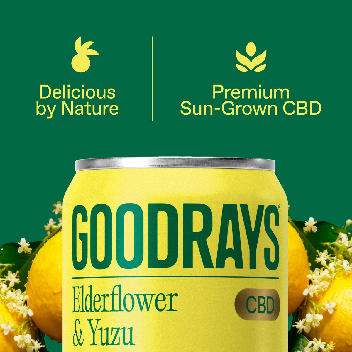 Cbd Elderflower & Yuzu Drink 4 X by GOODRAYS