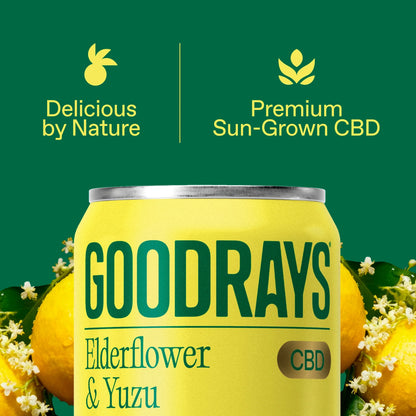 Cbd Elderflower & Yuzu Drink 4 X by GOODRAYS