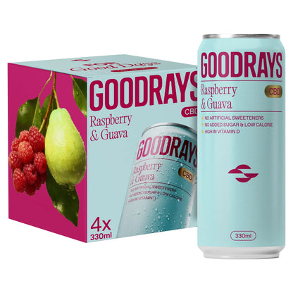 Cbd Raspberry & Guava Drink 4 X 330ml by GOODRAYS