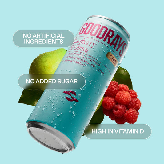 Cbd Raspberry & Guava Drink 4 X 330ml by GOODRAYS