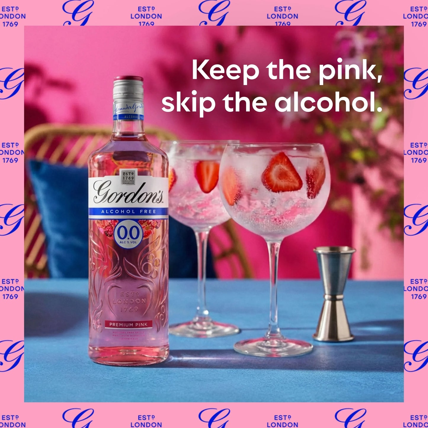 Alcohol Free Premium Pink Spirit 70cl by GORDON'S