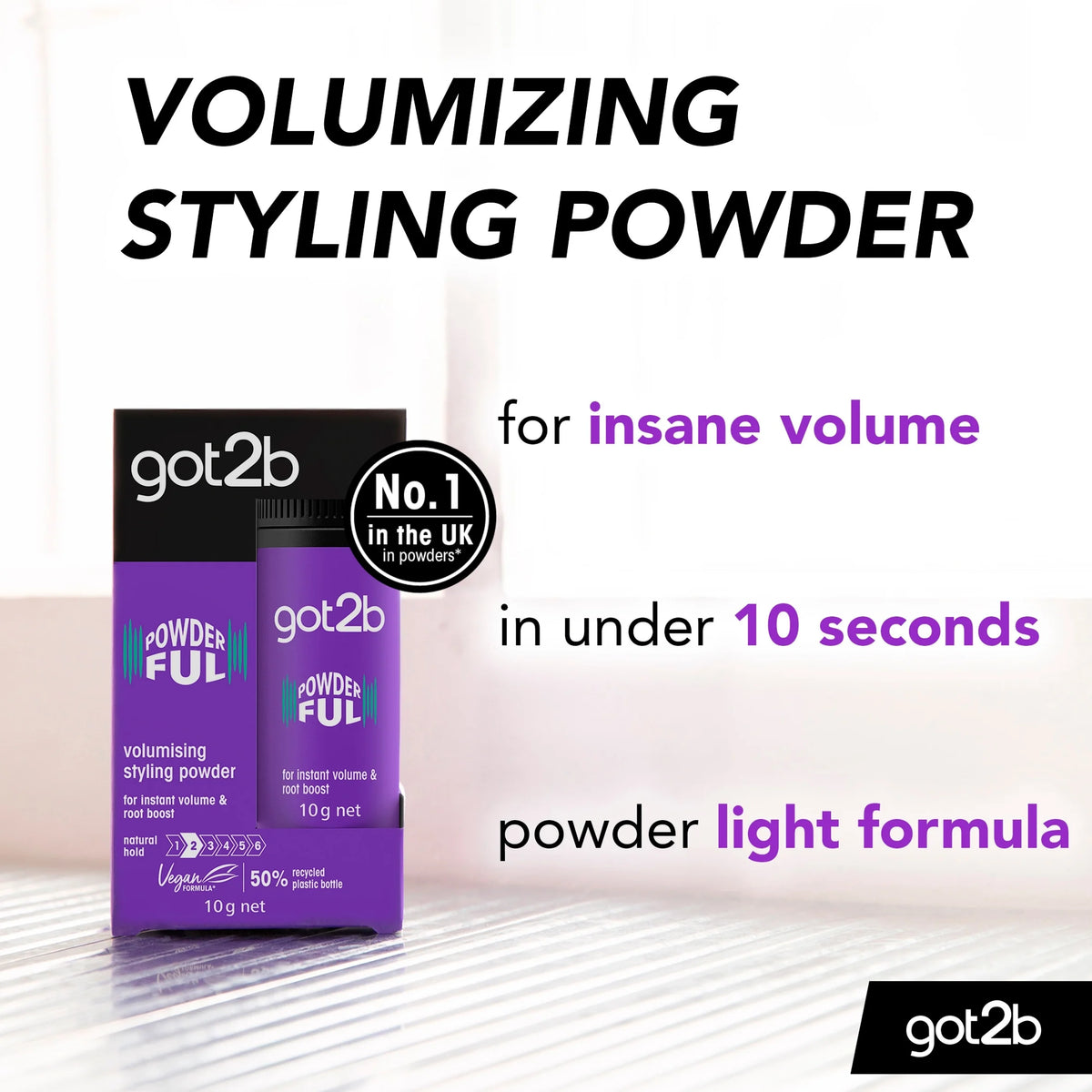 Powder'ful Volumising Styling Powder 10g by got2b